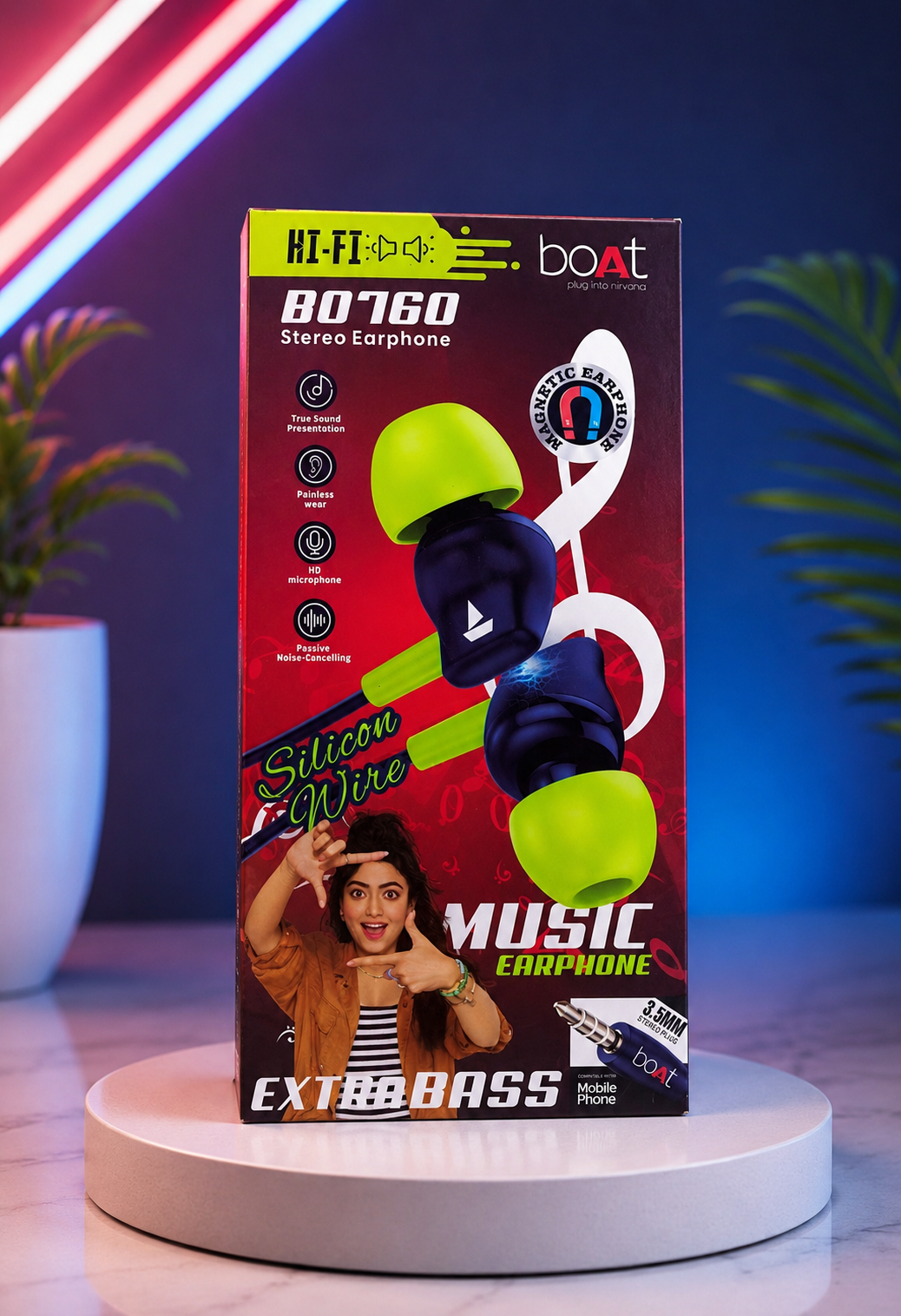 BO760 Hi-Fi Stereo Earphone with Mic | Extra Bass | 3.5mm Wired Earphone