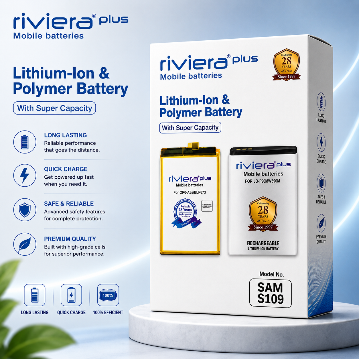 Riviera Plus SAM S109 Battery – Super Capacity Replacement