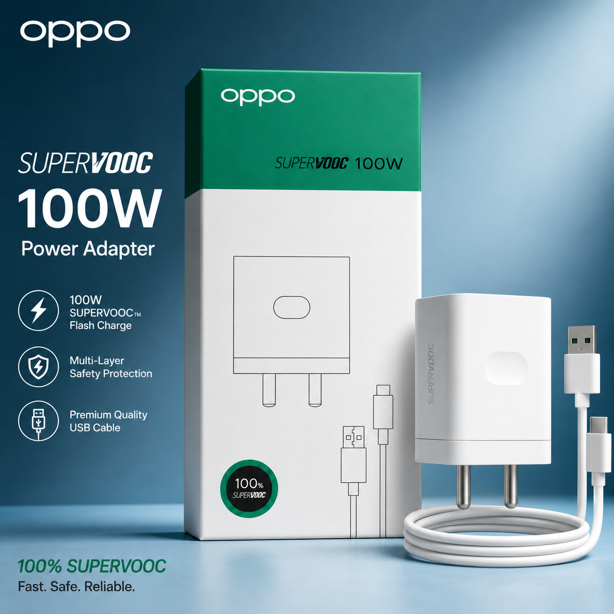 OPPO 100W SuperVOOC Fast Charger – All Models