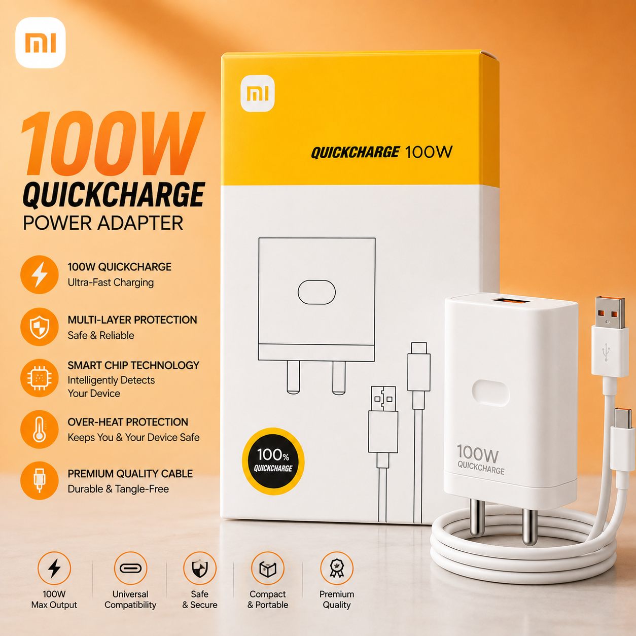Mi 100W QuickCharge Fast Charger – All Models